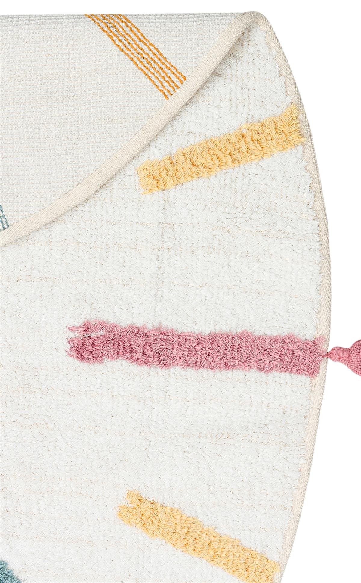 COTTON BOON Q Yıkanabilir Kaymaz Tabanlı Naturel Pamuk Bebek Halısı - MULTY 03