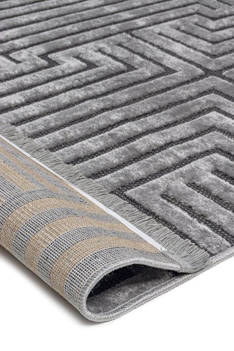 Pier İskandinav Desenli Modern Salon Halısı - PR 02 GREY