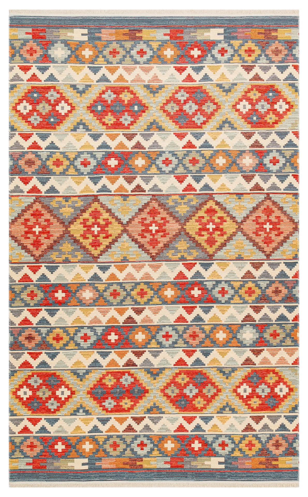 Nomad Yıkanabilir, Çift Taraflı Kullanıma Uygun Yumuşak Tuşeli Otantik Kilim  - 02