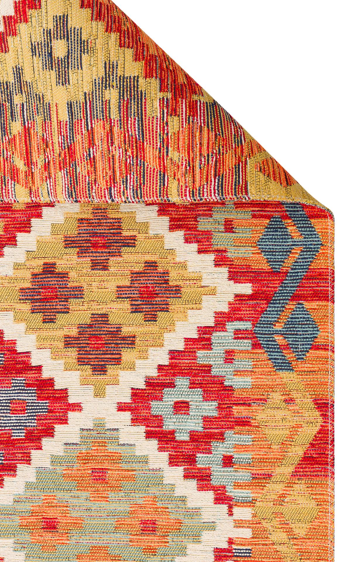 Nomad Yıkanabilir, Çift Taraflı Kullanıma Uygun Yumuşak Tuşeli Otantik Kilim  - 05