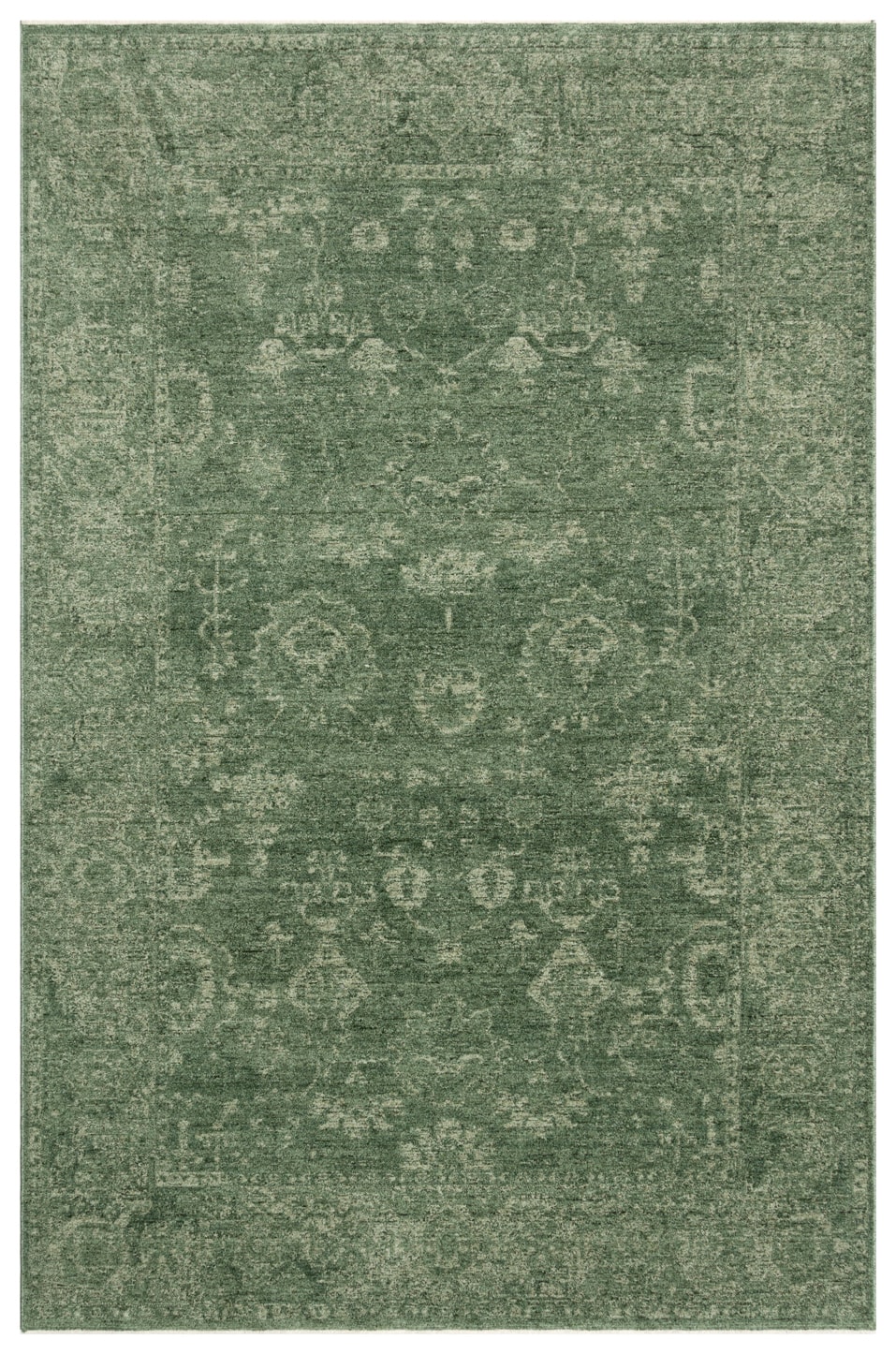 Eko Halı Shiraz Koleksiyonu – Vintage Özel Boyama Salon Halısı - GREEN 01
