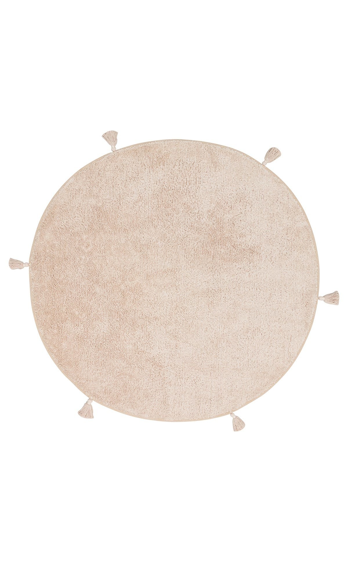COTTON BOON Q Yıkanabilir Kaymaz Tabanlı Naturel Pamuk Bebek Halısı - Beige
