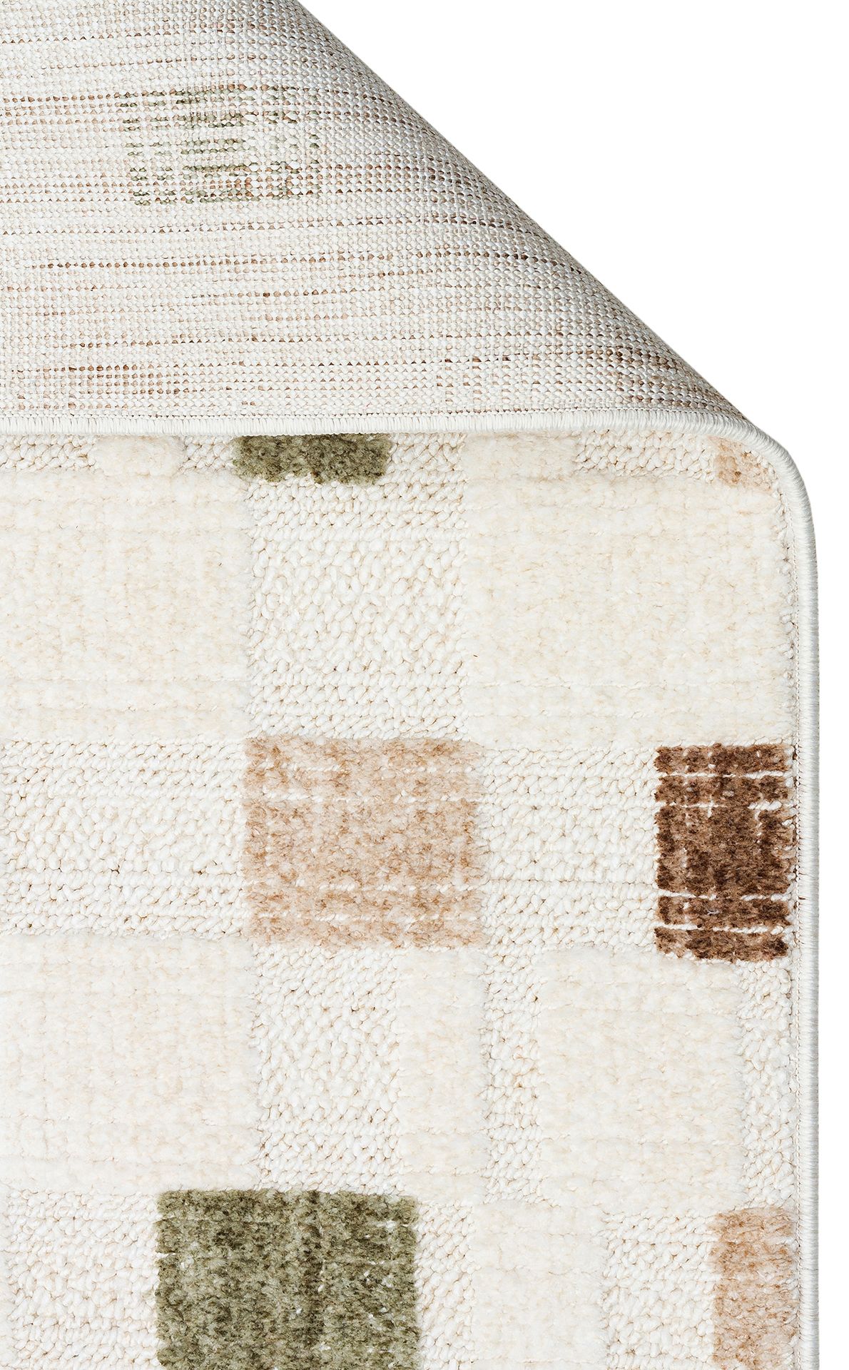 JOY Hav Toz Vermeyen Yumuşak dokulu Modern Makine Halısı - JOY 02 GREEN BEİGE