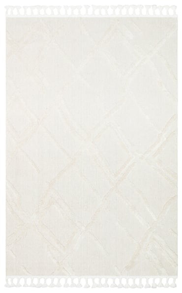 TERAZZO Hav Toz Vermez Yumuşak Dokulu Etnik Örgü Desenlere Sahip Modern İskindinav Halı - 03 White