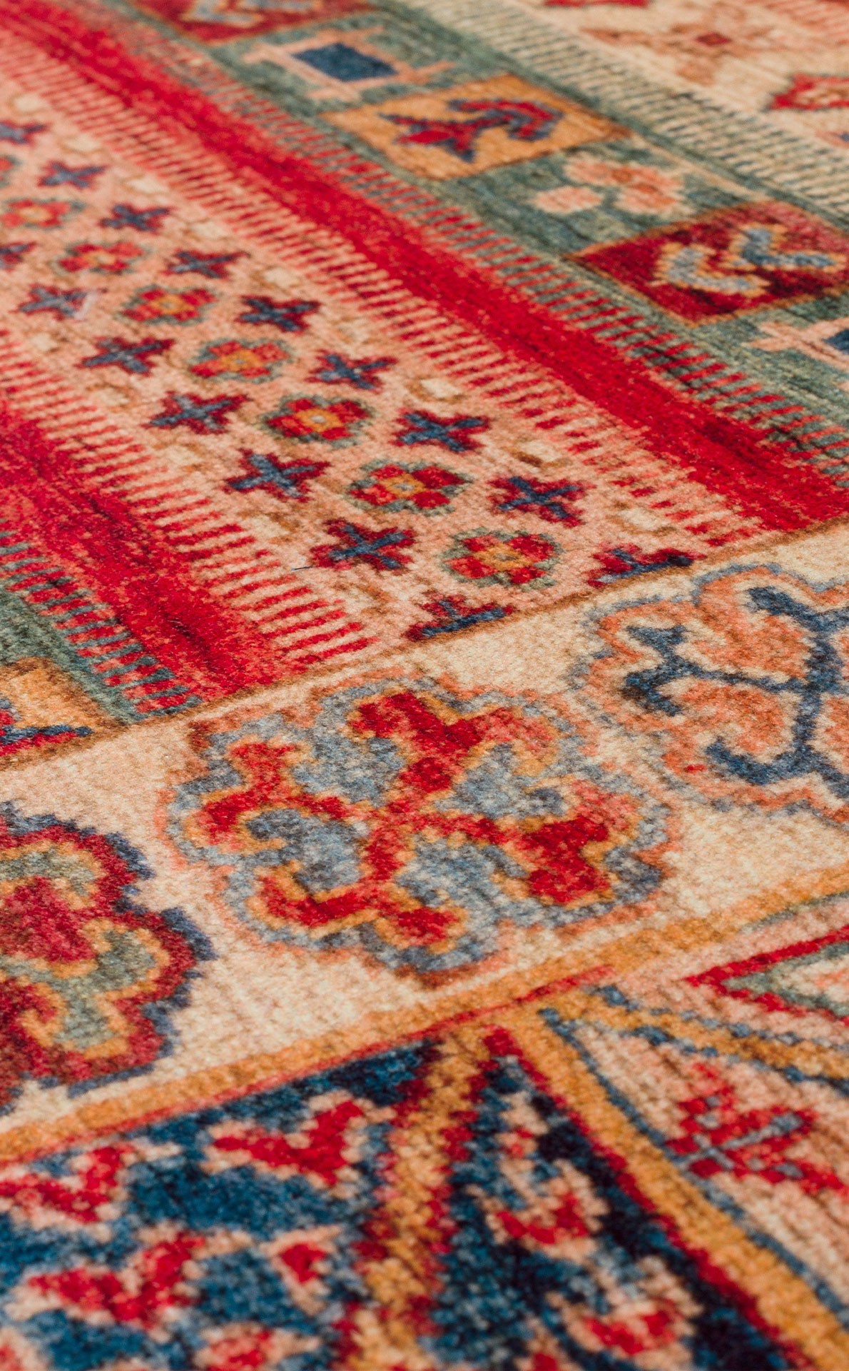ANTIQUE  Kolay kullanımlı Kaymaz Karabağ ve Antik Desenlere Sahip Yıkanabilir Makine Halısı - ATK 04 MULTY