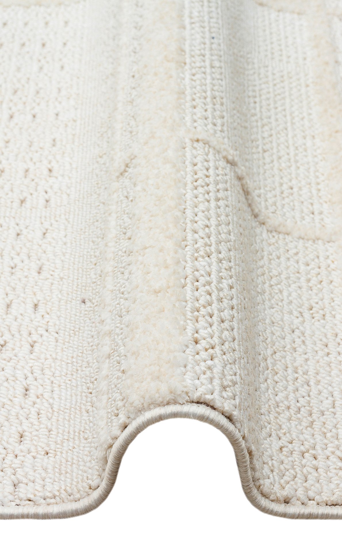 JOY Hav Toz Vermeyen Yumuşak dokulu Modern Makine Halısı - JOY 03 WHITE