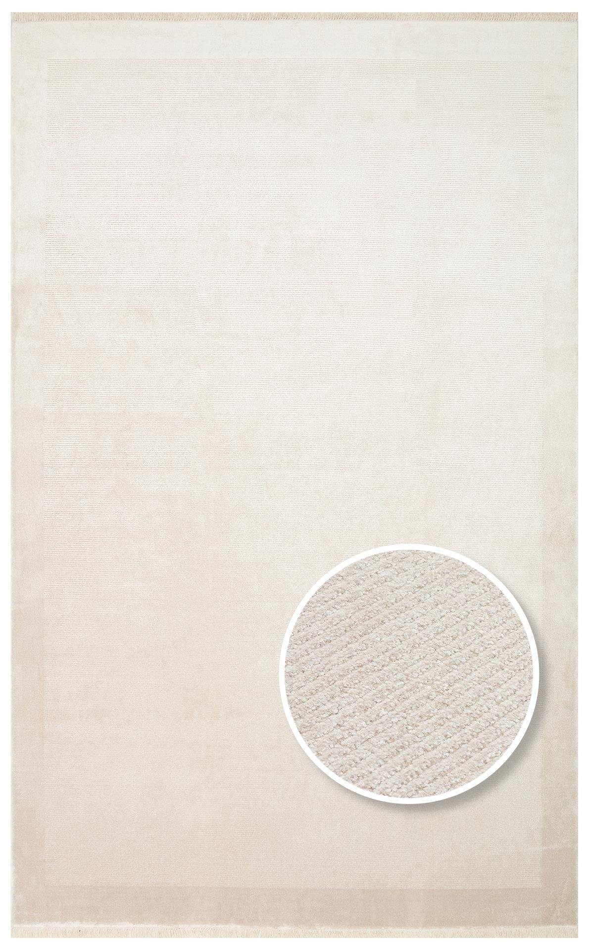 NAPOLI Sade Desenli Modern Sık Dokuma Makine Halısı - 02 BEIGE