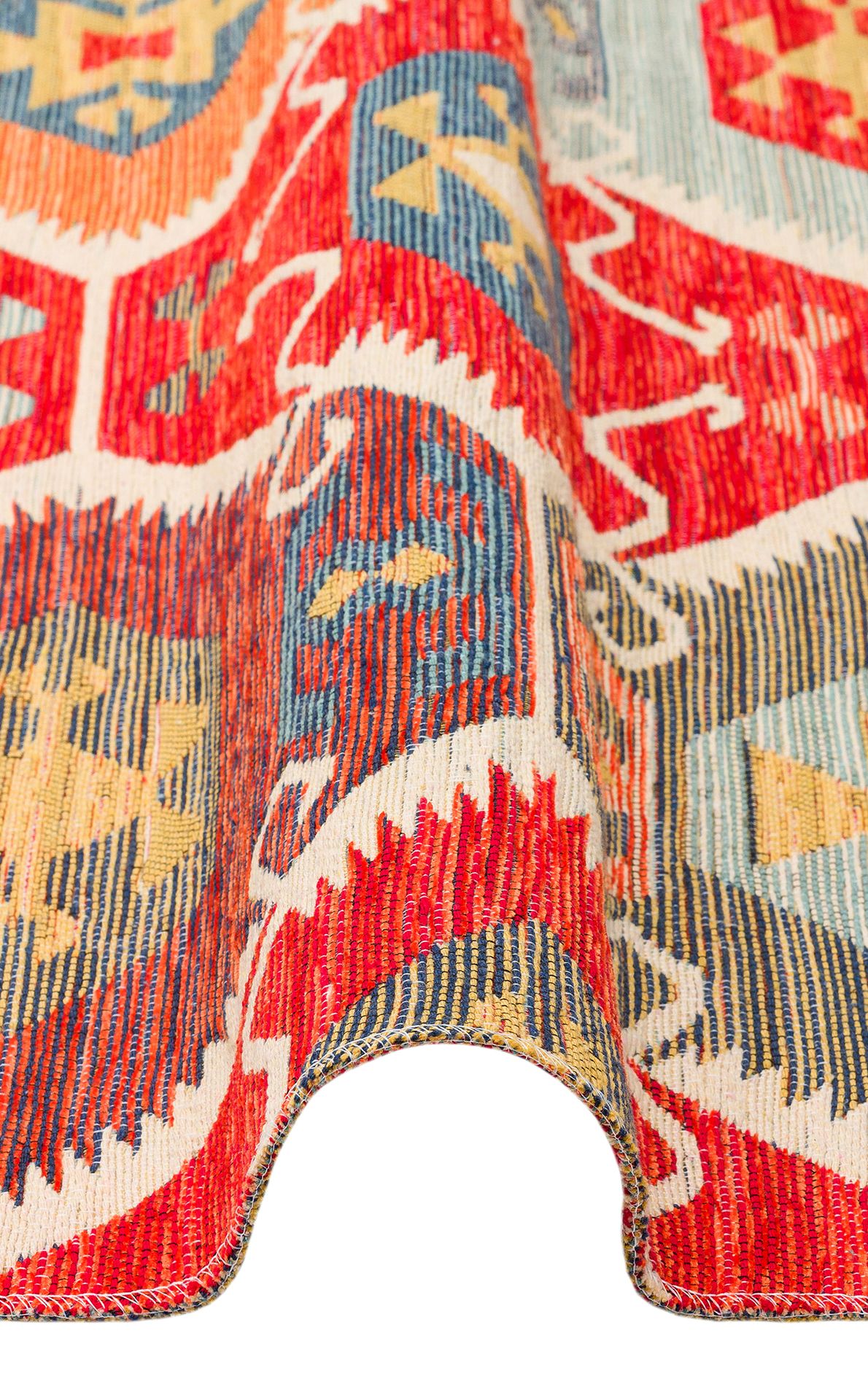 Nomad Yıkanabilir, Çift Taraflı Kullanıma Uygun Yumuşak Tuşeli Otantik Kilim  - 06