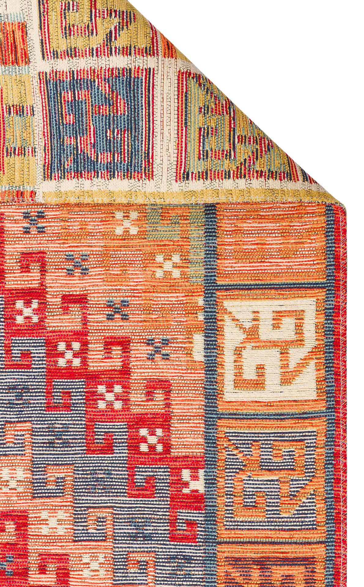 Nomad Yıkanabilir, Çift Taraflı Kullanıma Uygun Yumuşak Tuşeli Otantik Kilim  - 11