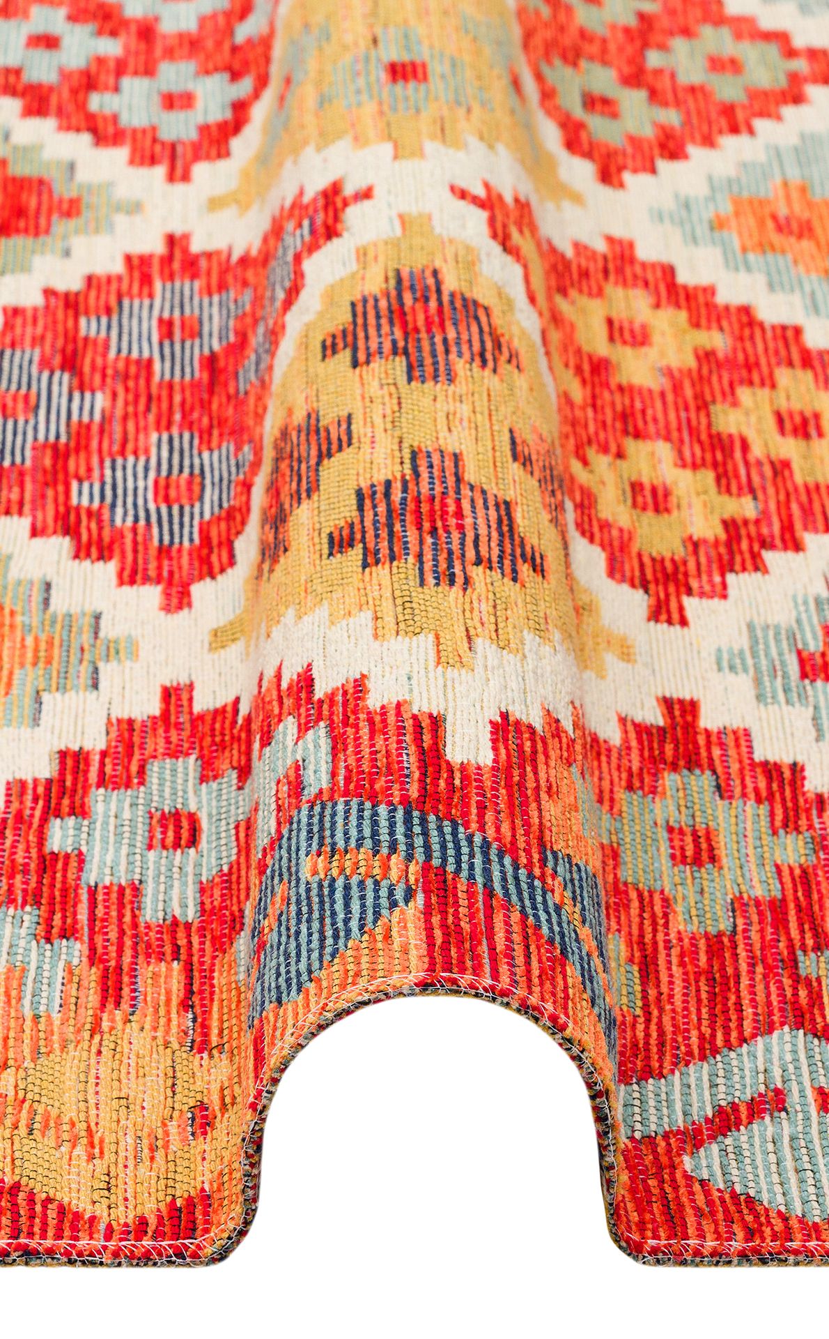 Nomad Yıkanabilir, Çift Taraflı Kullanıma Uygun Yumuşak Tuşeli Otantik Kilim  - 05