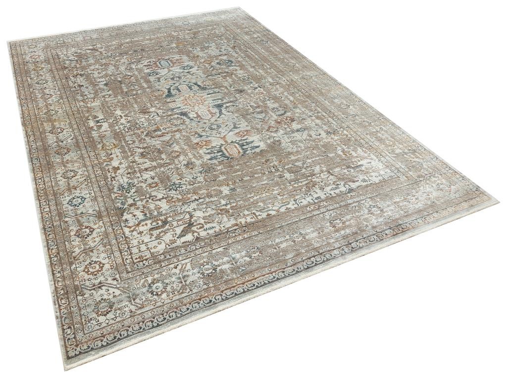 Heriz Doğal Viskon Parlak Makine Halısı