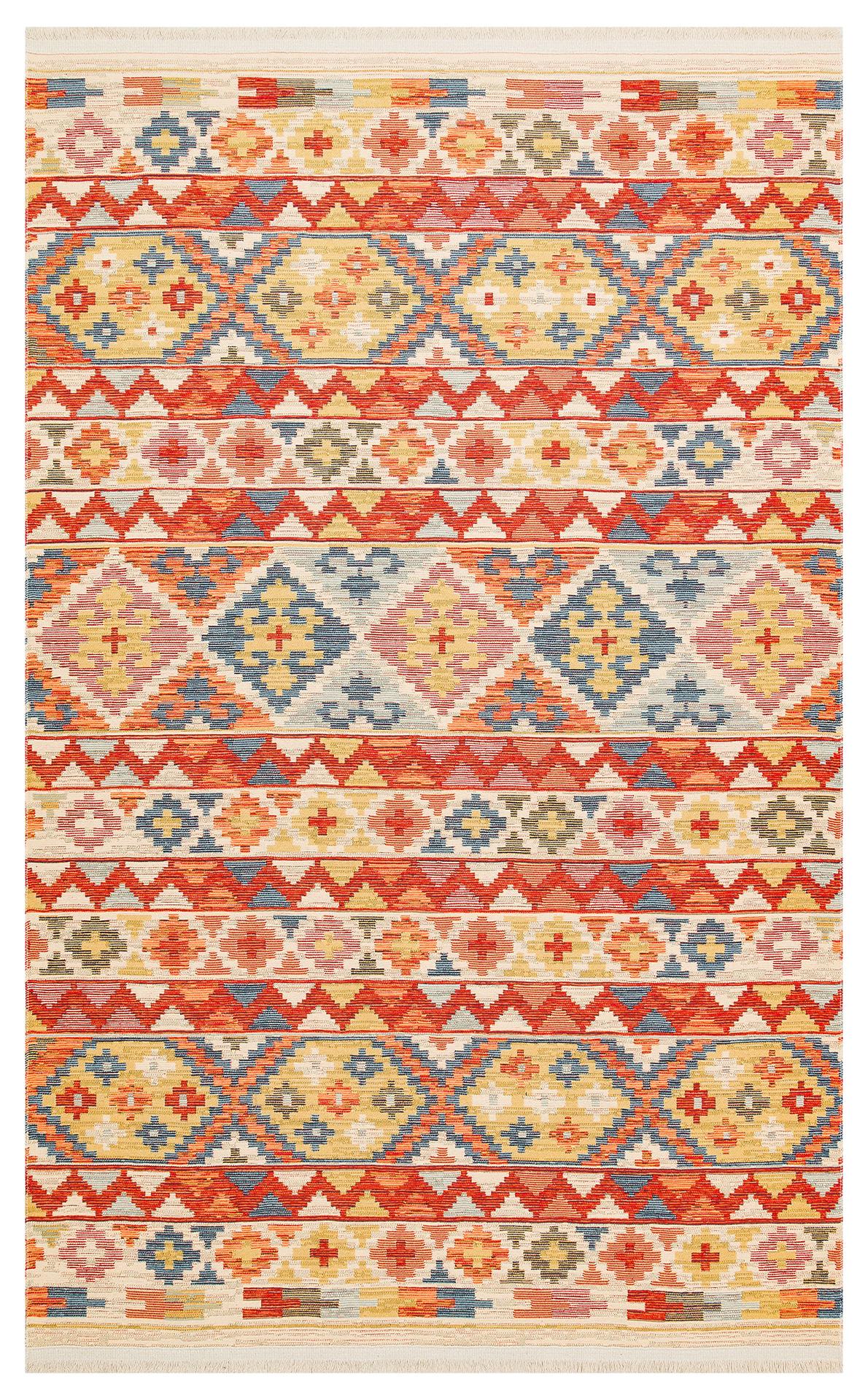 Nomad Yıkanabilir, Çift Taraflı Kullanıma Uygun Yumuşak Tuşeli Otantik Kilim  - 02