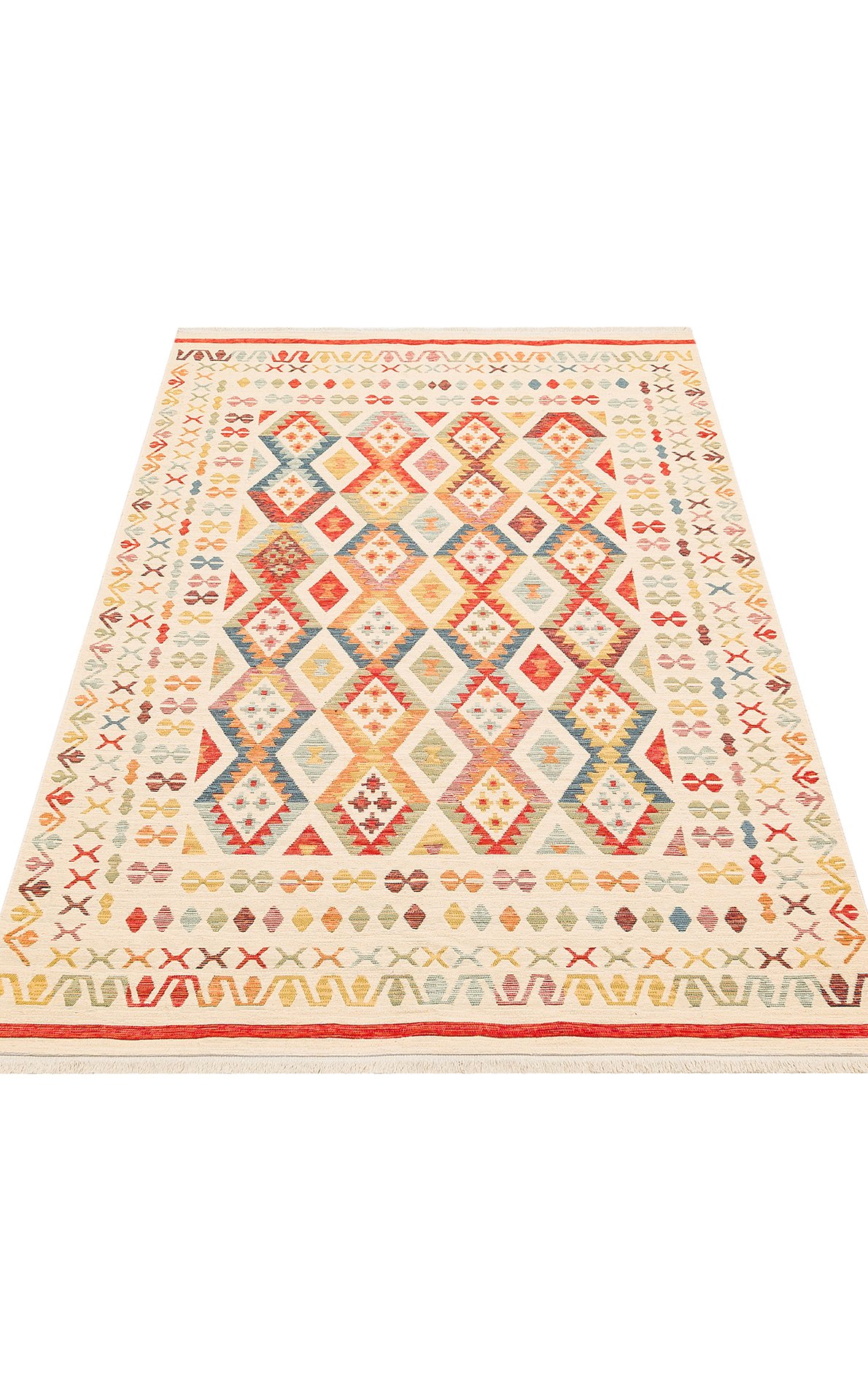 Nomad Yıkanabilir, Çift Taraflı Kullanıma Uygun Yumuşak Tuşeli Otantik Kilim  - 08