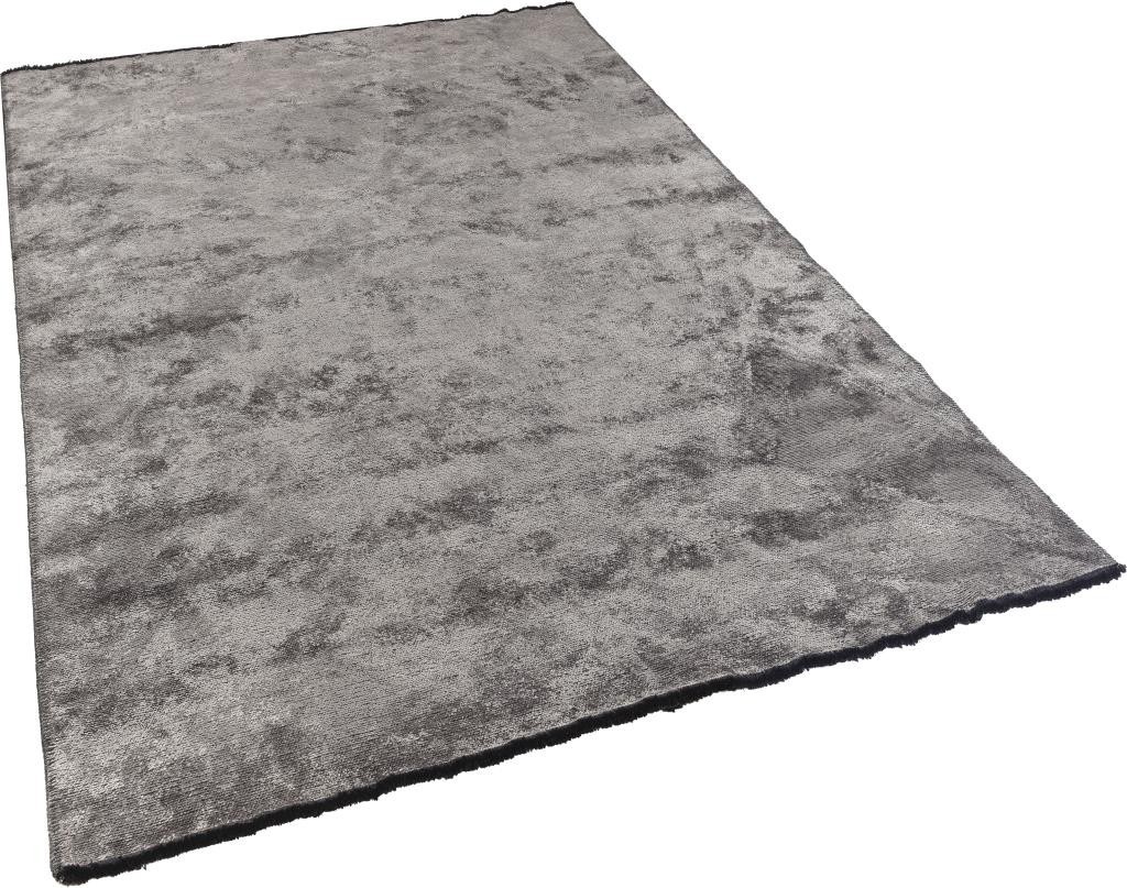 Rugchef Premium Hare Özel Tezgah Dokuma Viskon Halı - Koyu Gri