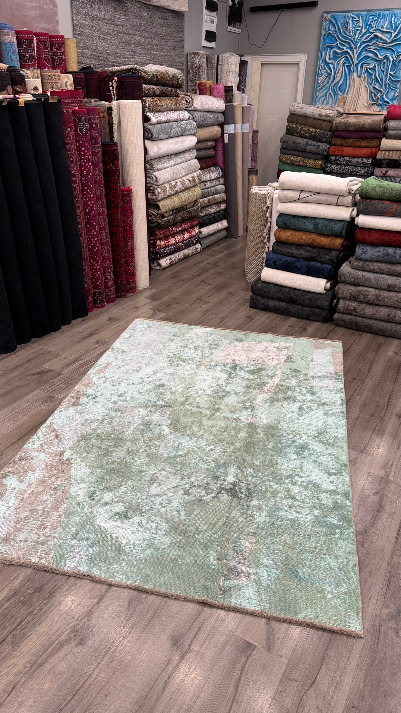Bm Home Marquıse Blıss Desen Nil Yeşili 160x230 Özel Tezgah Salon Halısı 4m2 Outlet Ürün 