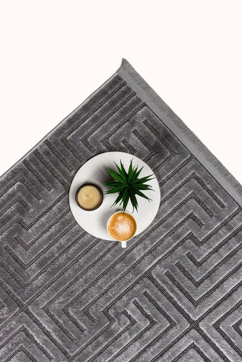 Pier İskandinav Desenli Modern Salon Halısı - PR 02 GREY