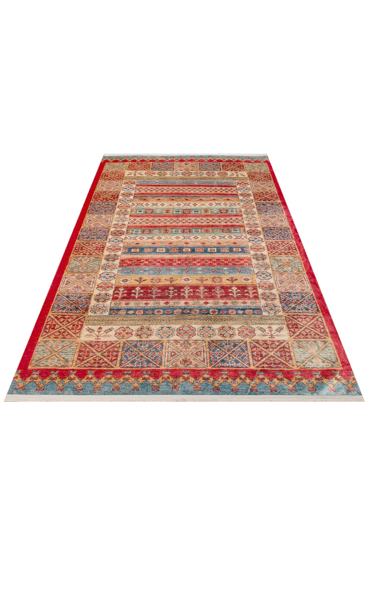 ANTIQUE  Kolay kullanımlı Kaymaz Karabağ ve Antik Desenlere Sahip Yıkanabilir Makine Halısı - ATK 04 MULTY