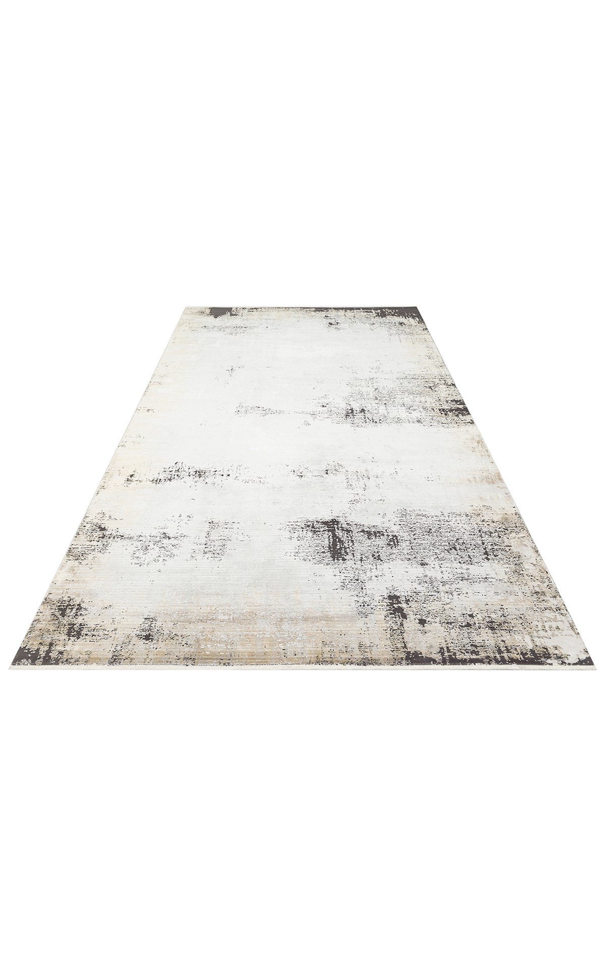 MAHAL Modern Vintage Desenli Yüksek Kalite Sık Dokuma Makine Halısı - MHL 12 GREY-GOLD