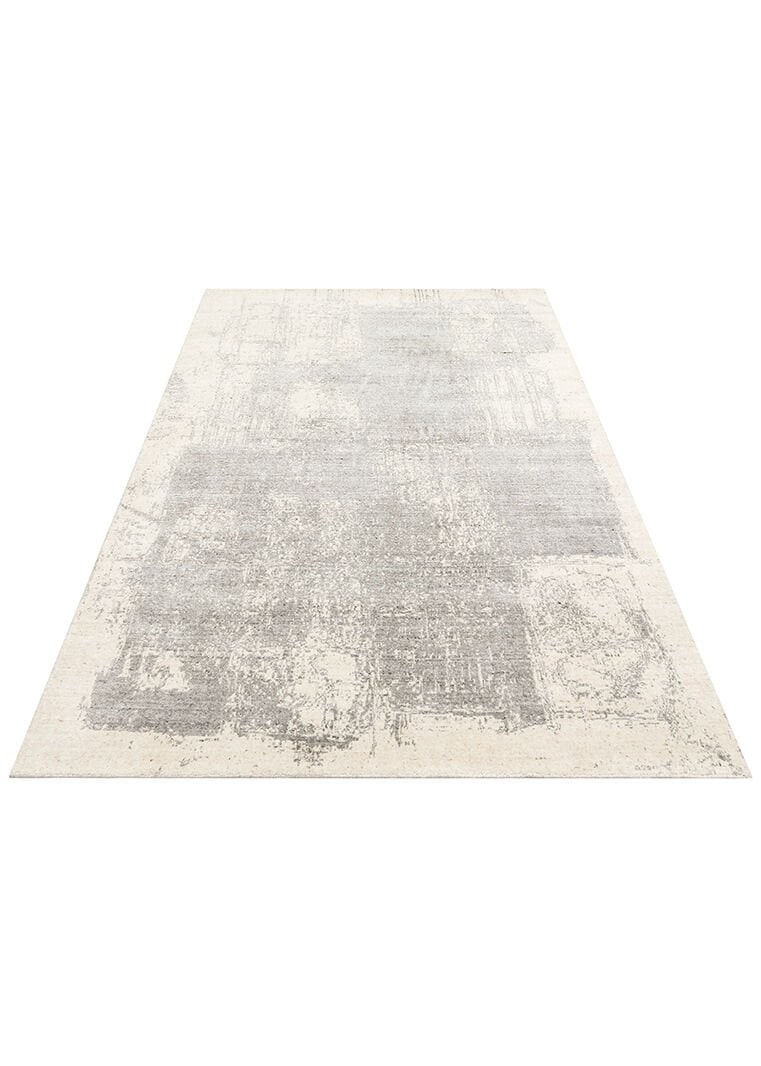 CALYPSA Hindistan'dan İthal El Dokuması Modern Desenlere Sahip Halı - BEIGE-GREY