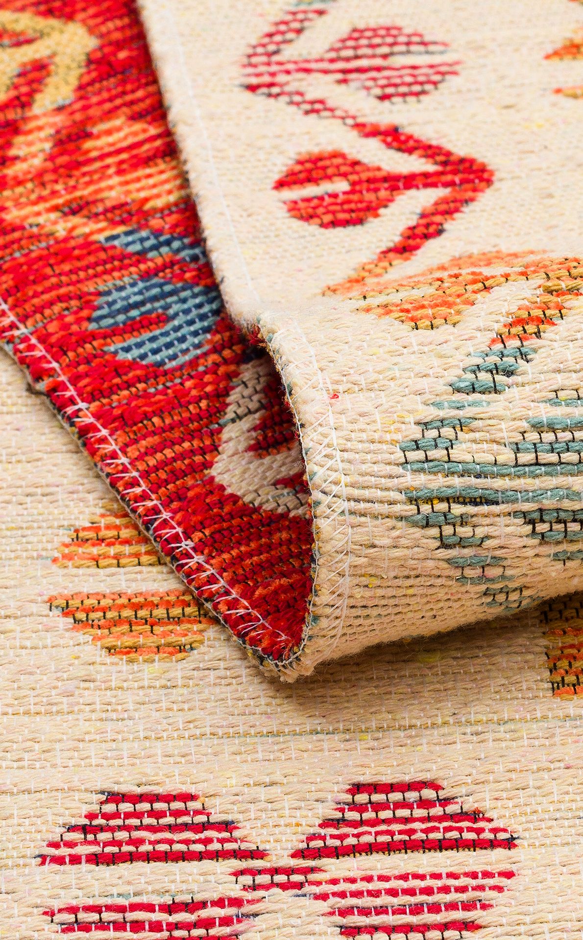 Nomad Yıkanabilir, Çift Taraflı Kullanıma Uygun Yumuşak Tuşeli Otantik Kilim  - 08