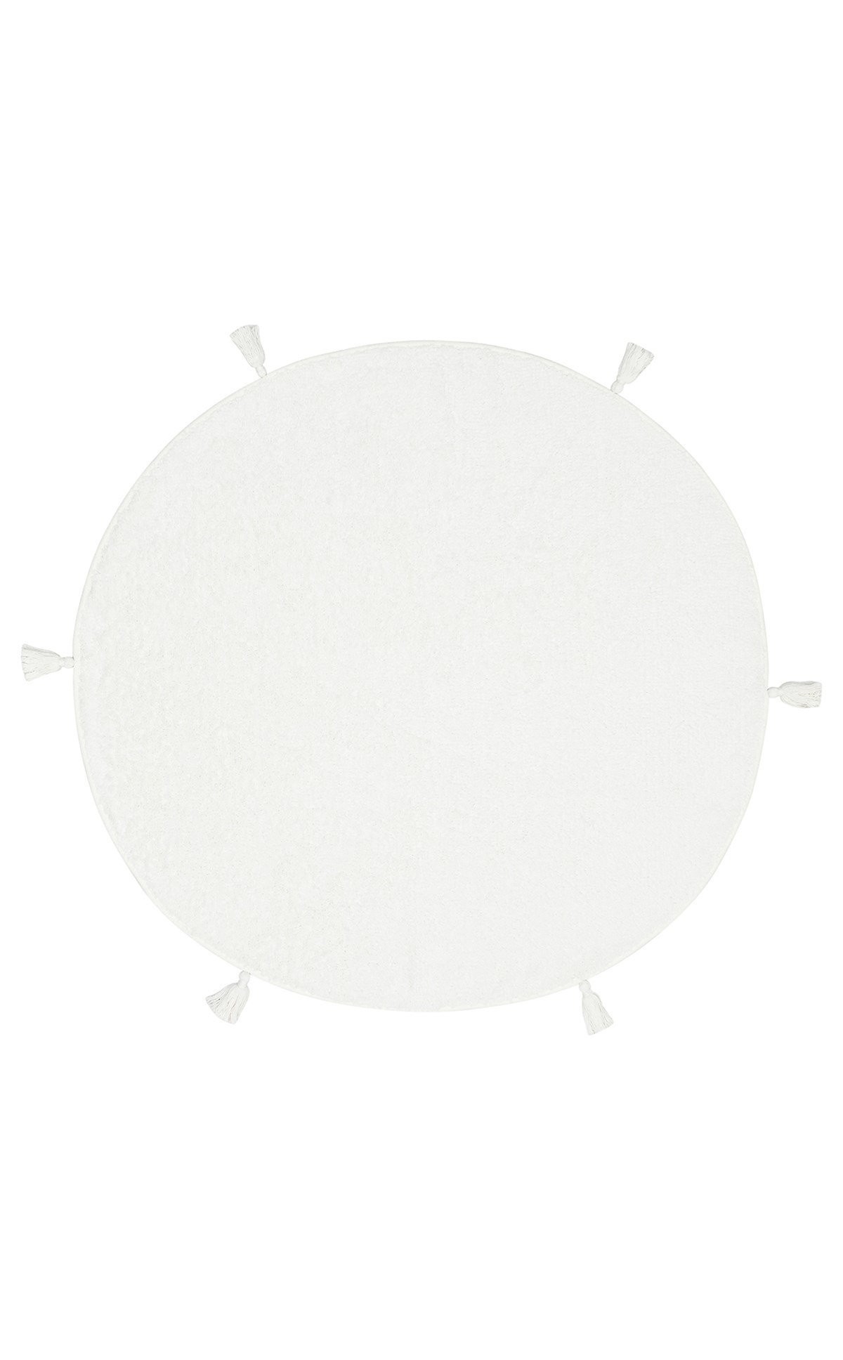 COTTON BOON Q Yıkanabilir Kaymaz Tabanlı Naturel Pamuk Bebek Halısı - White