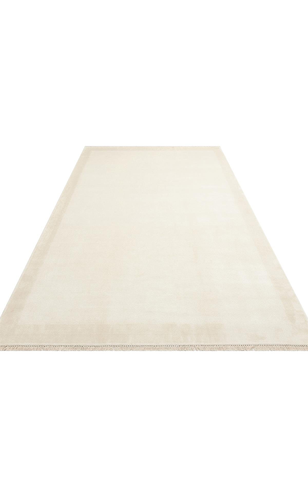 NAPOLI Sade Desenli Modern Sık Dokuma Makine Halısı - 02 KREM