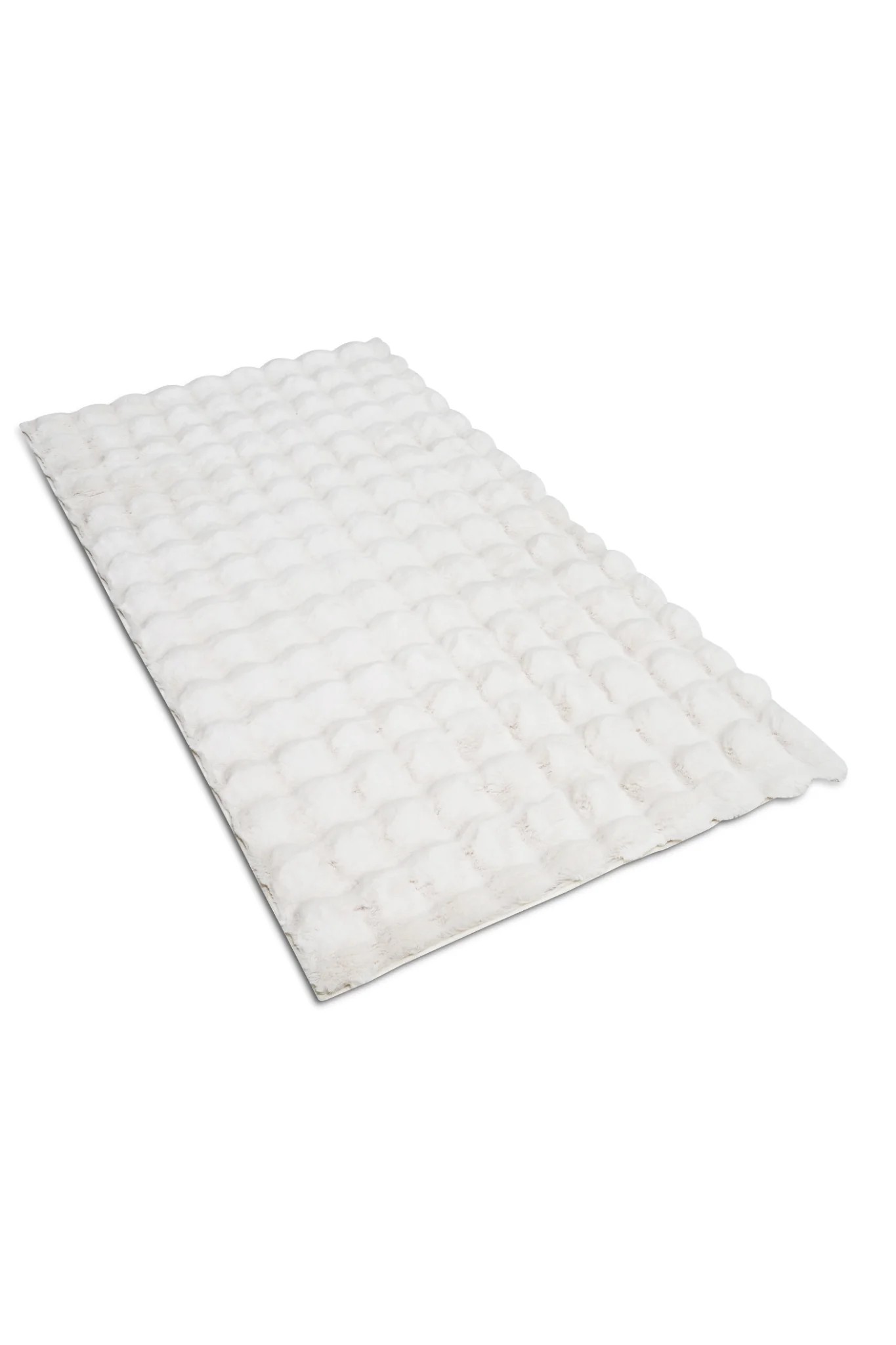 Molekül Kabartmalı Peluş Post - Krem