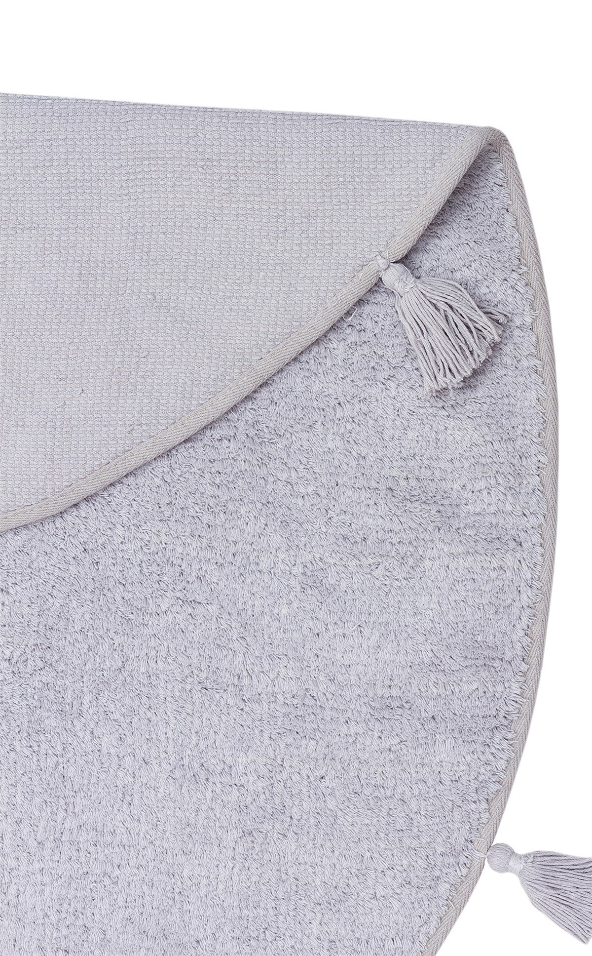 COTTON BOON Q Yıkanabilir Kaymaz Tabanlı Naturel Pamuk Bebek Halısı - grey