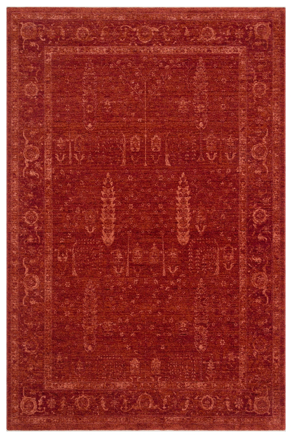 Eko Halı Shiraz Koleksiyonu – Vintage Özel Boyama Salon Halısı - RED 01