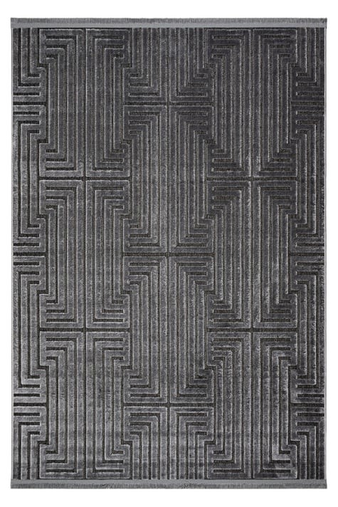 Pier İskandinav Desenli Modern Salon Halısı - PR 02 GREY