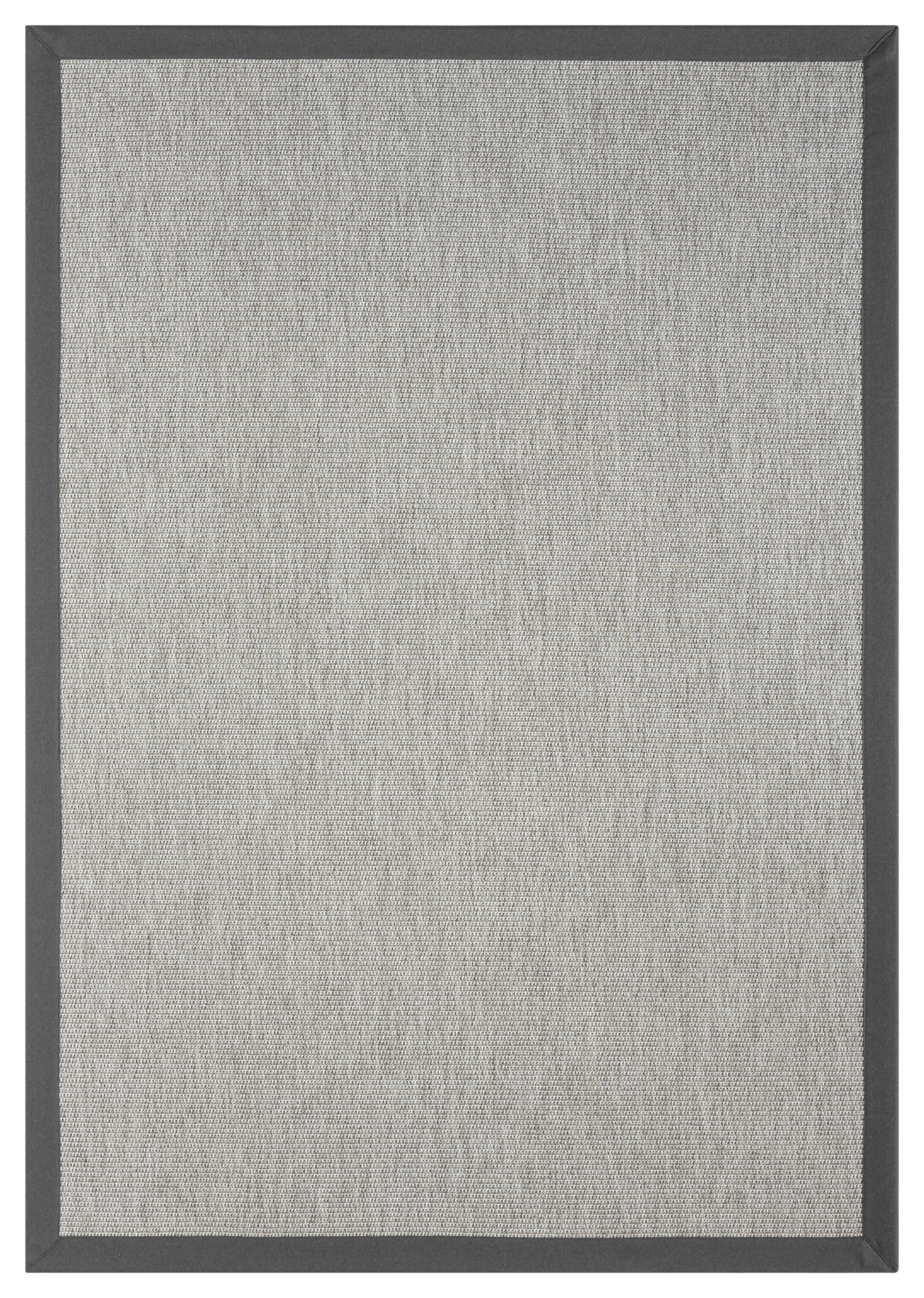 Kumaş Bordürlü Nature Sisal Halı - El Yapımı, Evcil Hayvan Dostu, Modern Tasarım - Antrasit Bordür - Bordürlü Nature Sisal