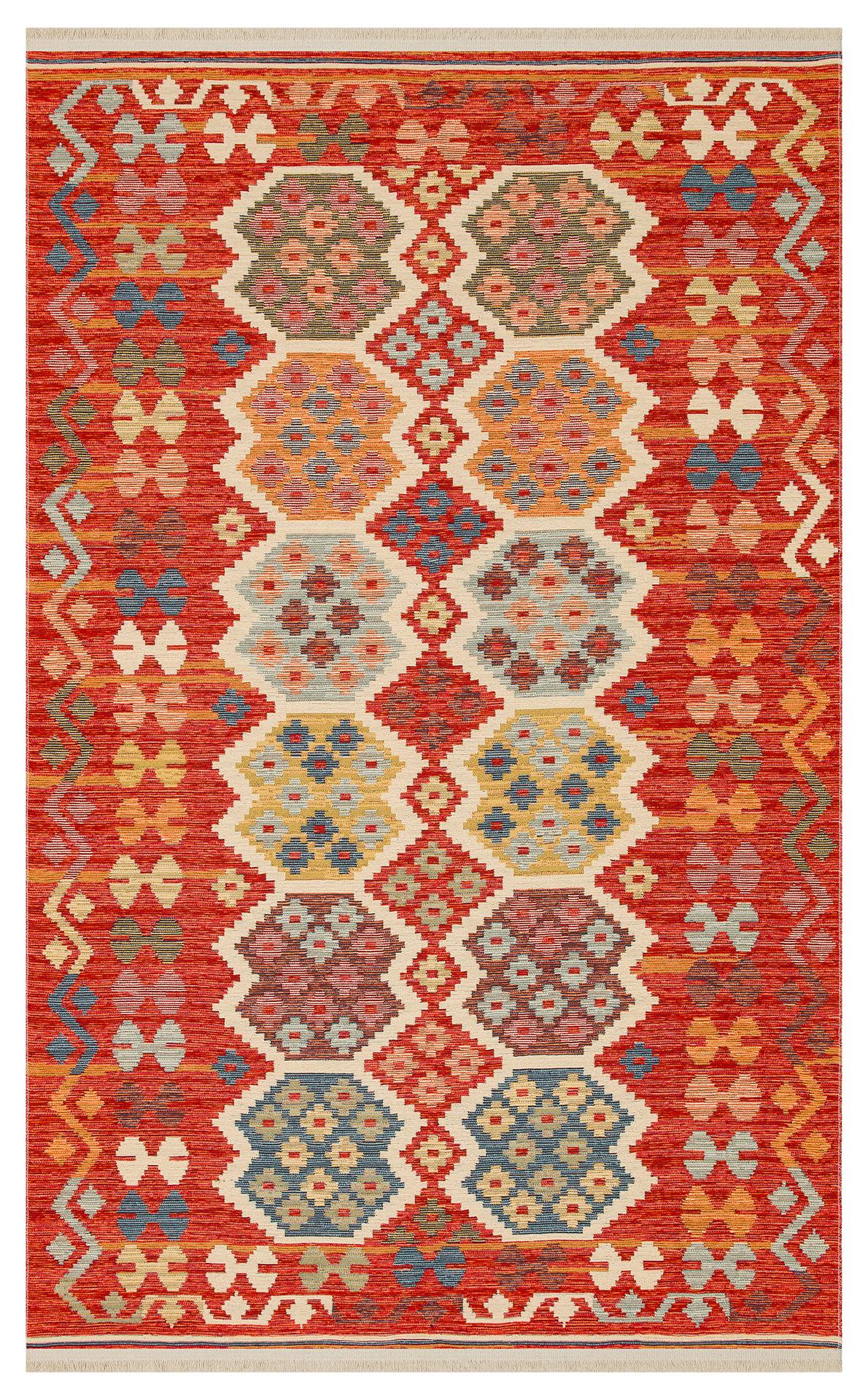 Nomad Yıkanabilir, Çift Taraflı Kullanıma Uygun Yumuşak Tuşeli Otantik Kilim  - 03