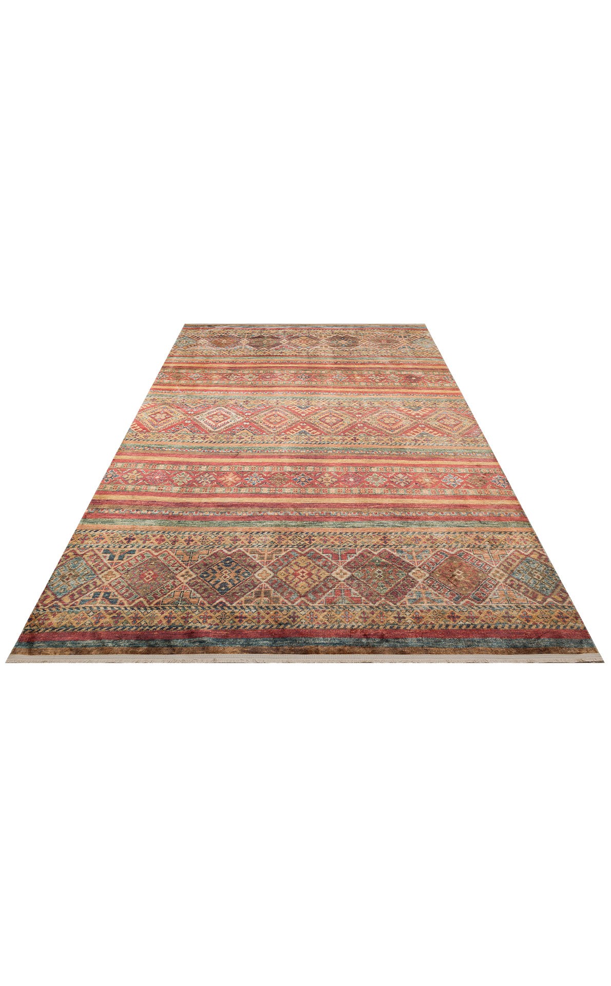 ANTIQUE  Kolay kullanımlı Kaymaz Karabağ ve Antik Desenlere Sahip Yıkanabilir Makine Halısı - ATK 05 MULTY