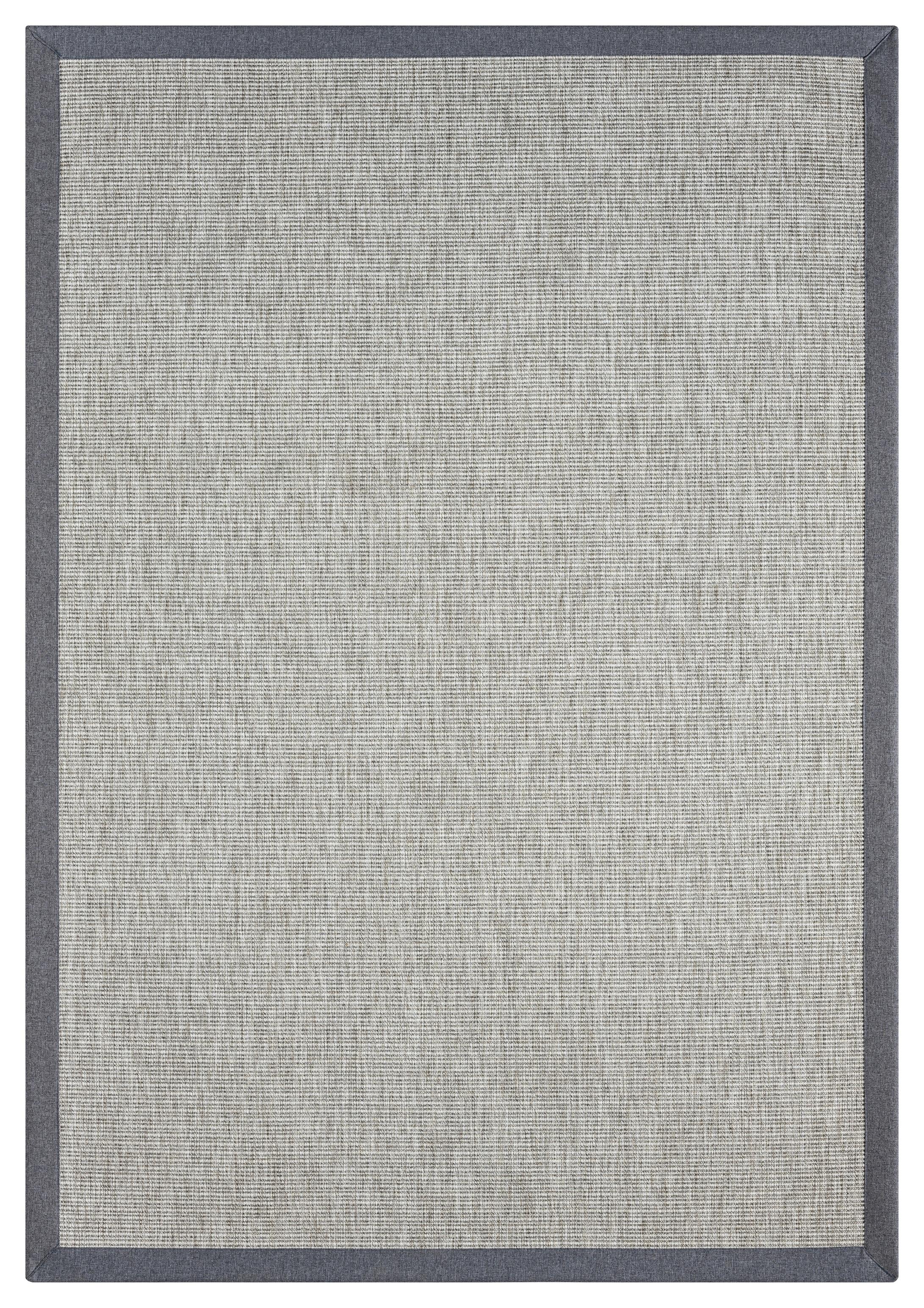 Kumaş Bordürlü Nature Sisal Halı - El Yapımı, Evcil Hayvan Dostu, Modern Tasarım - Antrasit Bordür - Bordürlü Nature Sisal