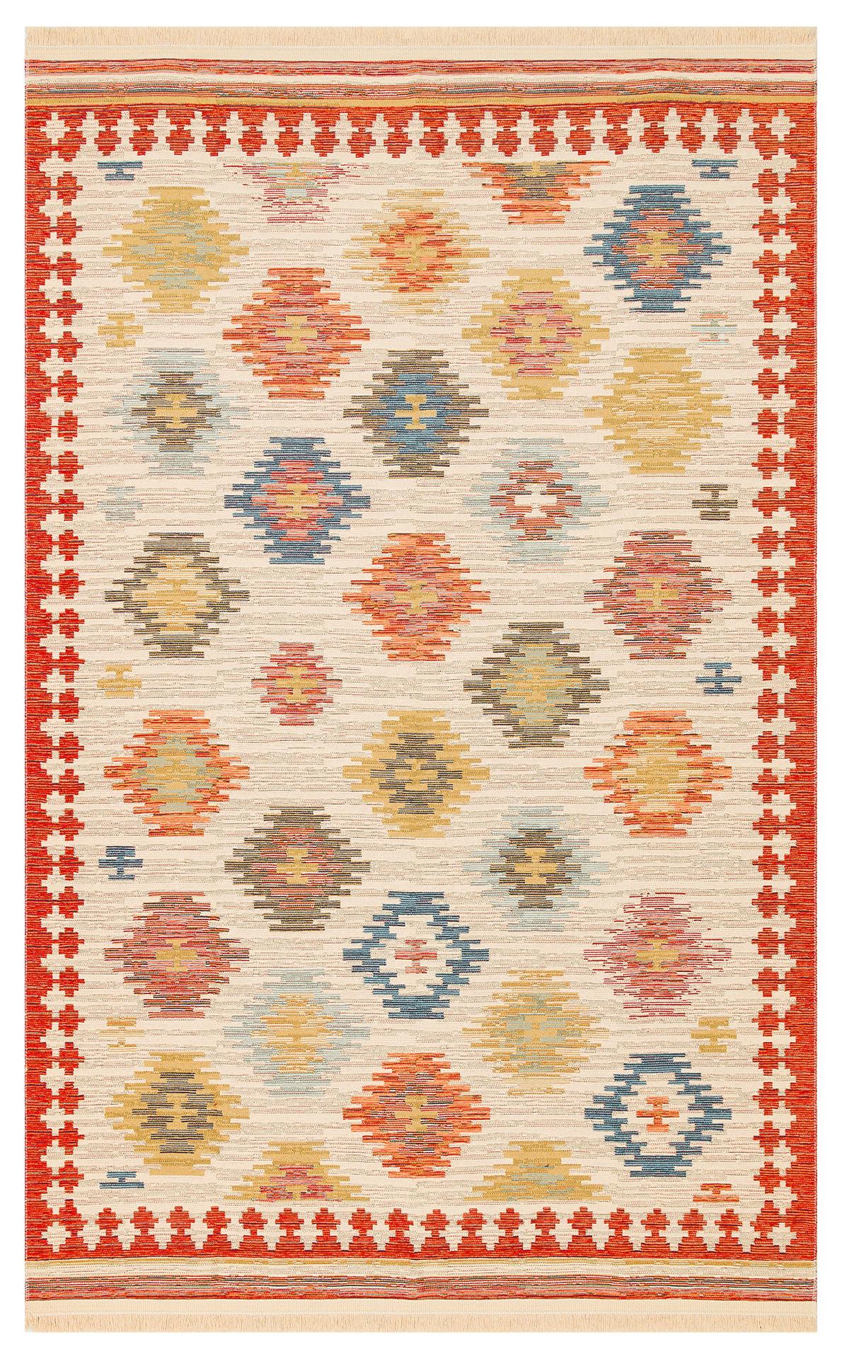 Nomad Yıkanabilir, Çift Taraflı Kullanıma Uygun Yumuşak Tuşeli Otantik Kilim  - 04