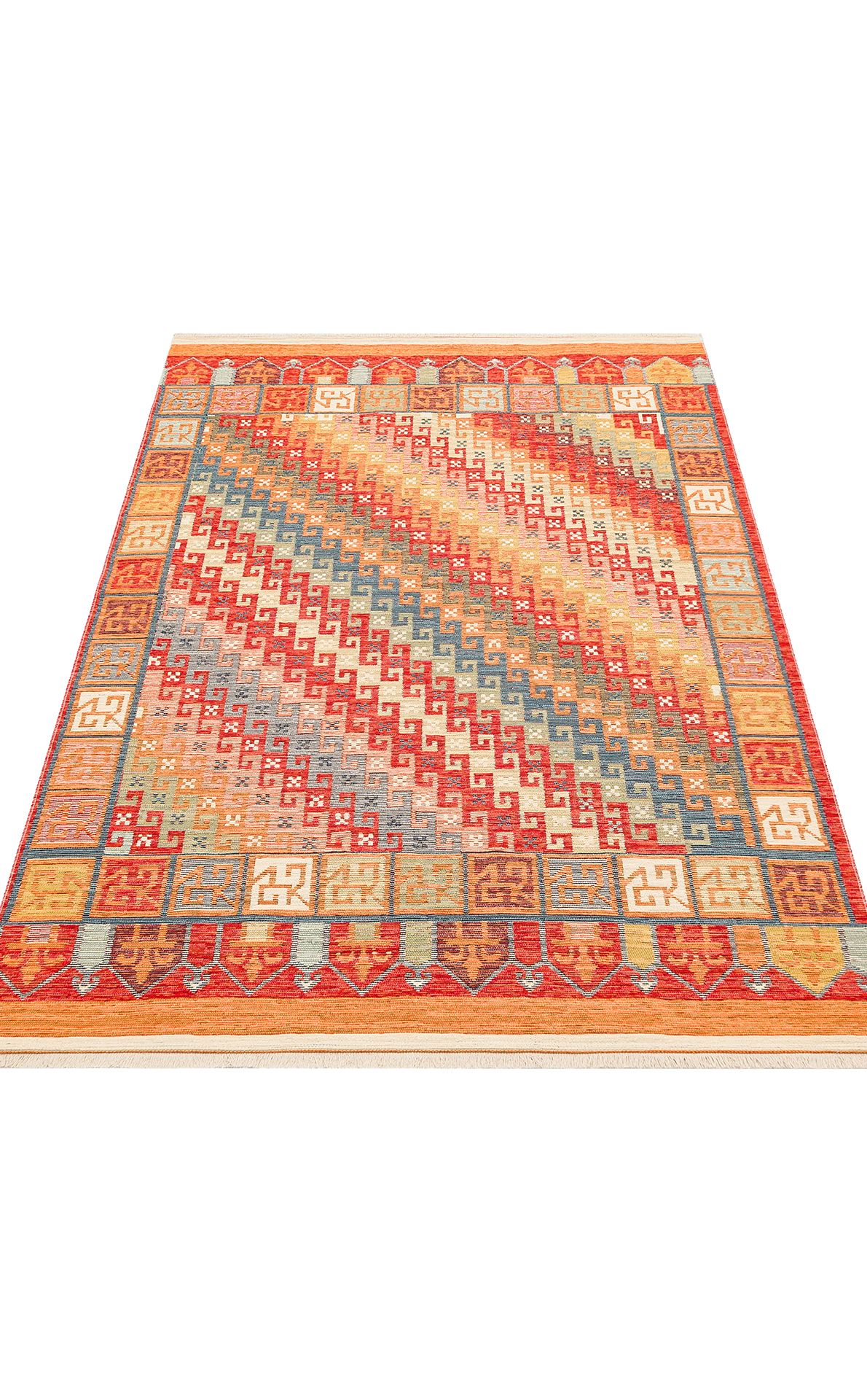 Nomad Yıkanabilir, Çift Taraflı Kullanıma Uygun Yumuşak Tuşeli Otantik Kilim  - 11