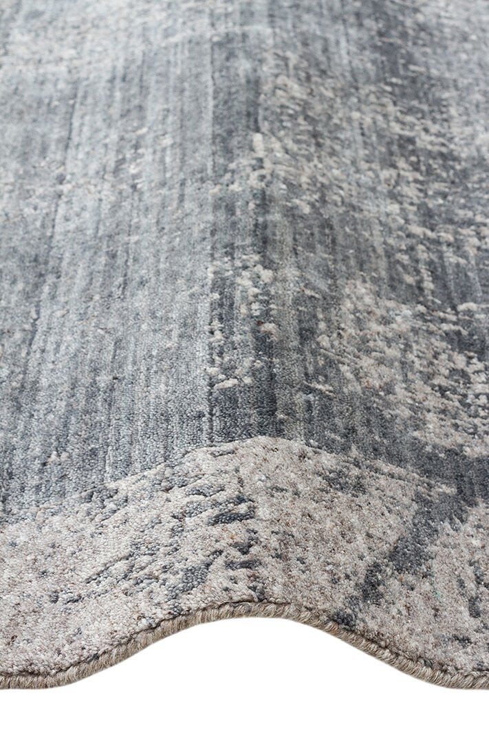 CALYPSA Hindistan'dan İthal El Dokuması Modern Desenlere Sahip Halı - CHARCOAL-D.GREY