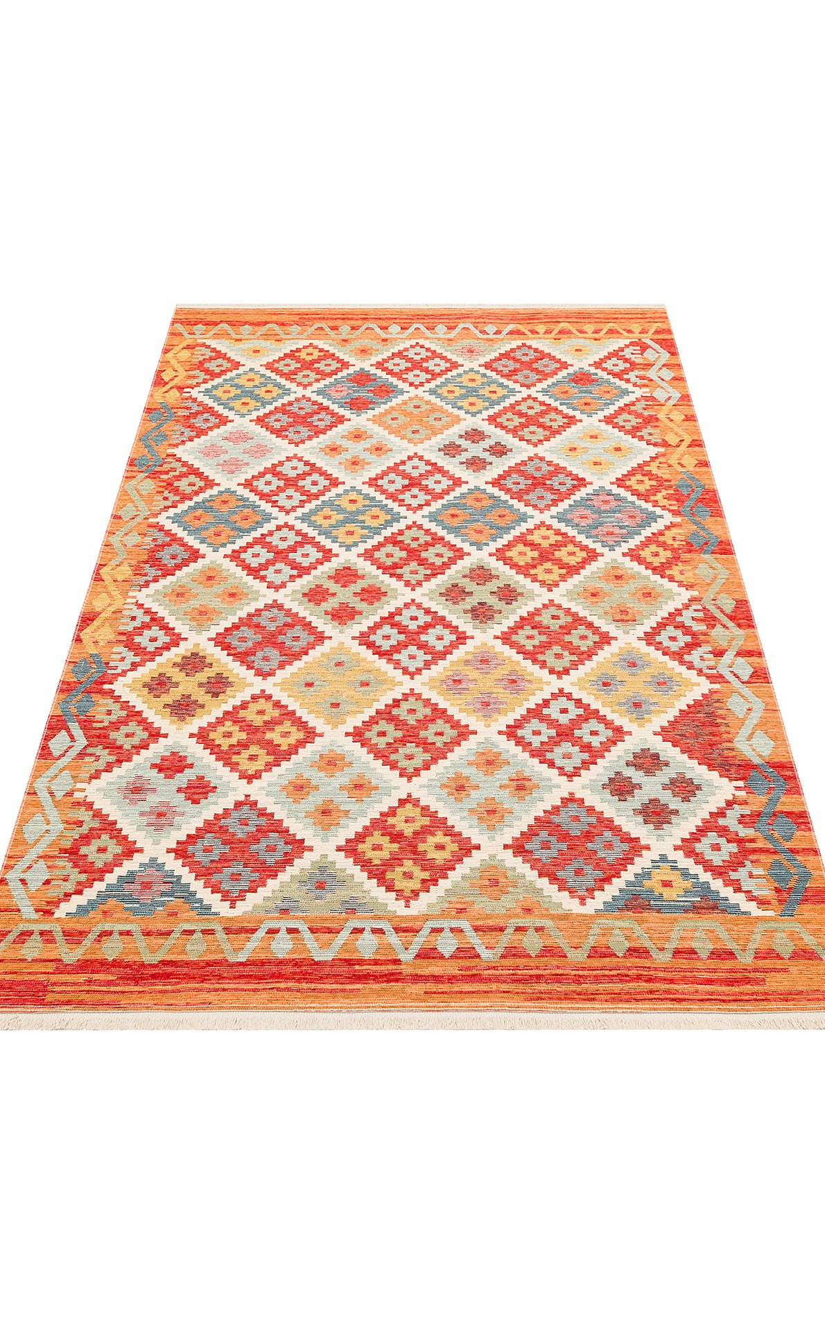 Nomad Yıkanabilir, Çift Taraflı Kullanıma Uygun Yumuşak Tuşeli Otantik Kilim  - 05