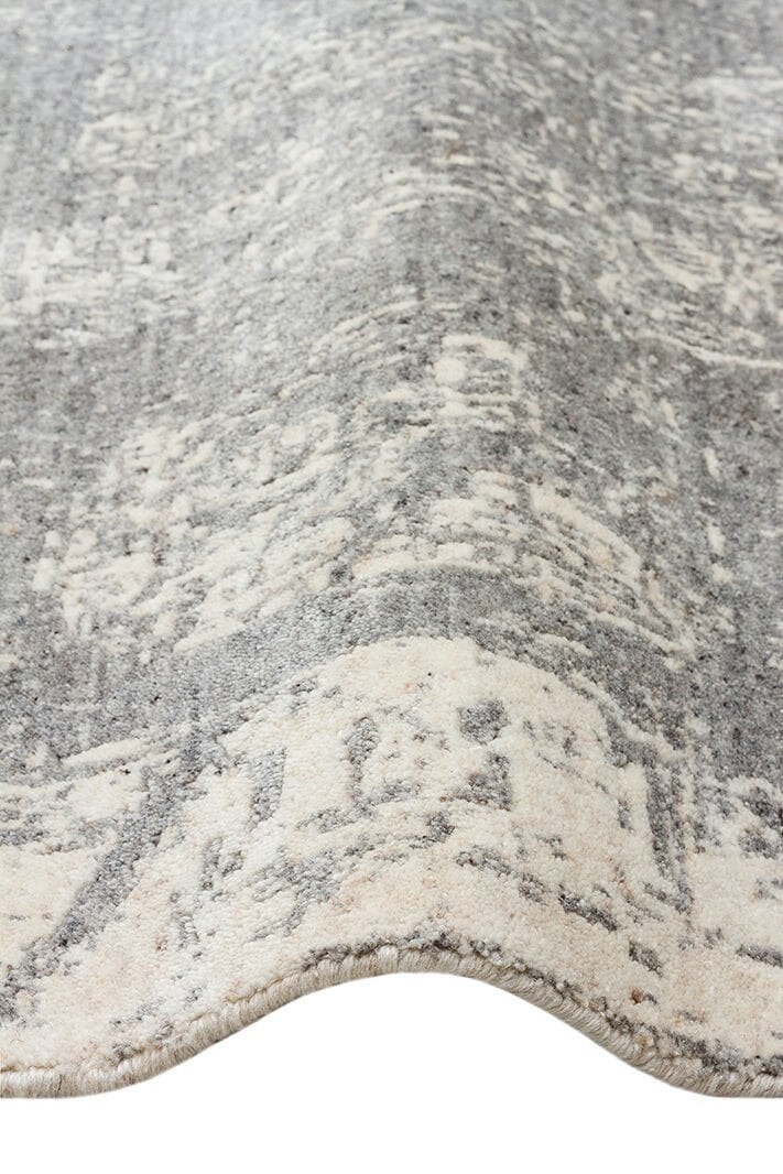 CALYPSA Hindistan'dan İthal El Dokuması Modern Desenlere Sahip Halı - BEIGE-GREY