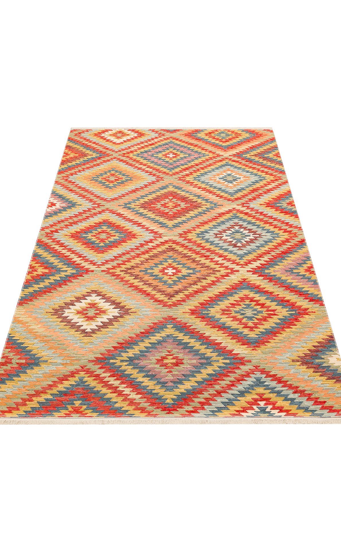 Nomad Yıkanabilir, Çift Taraflı Kullanıma Uygun Yumuşak Tuşeli Otantik Kilim  - 07