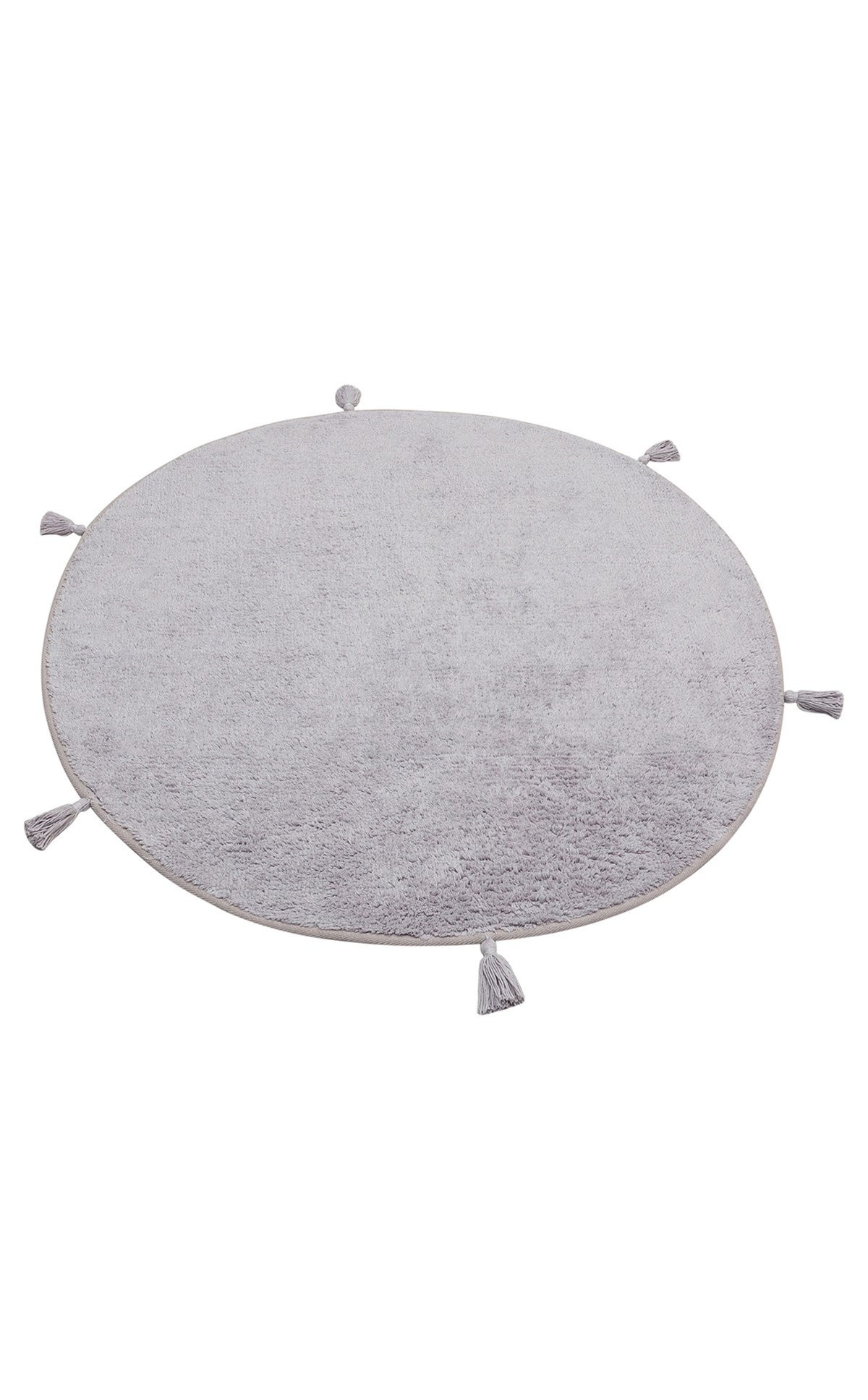 COTTON BOON Q Yıkanabilir Kaymaz Tabanlı Naturel Pamuk Bebek Halısı - grey
