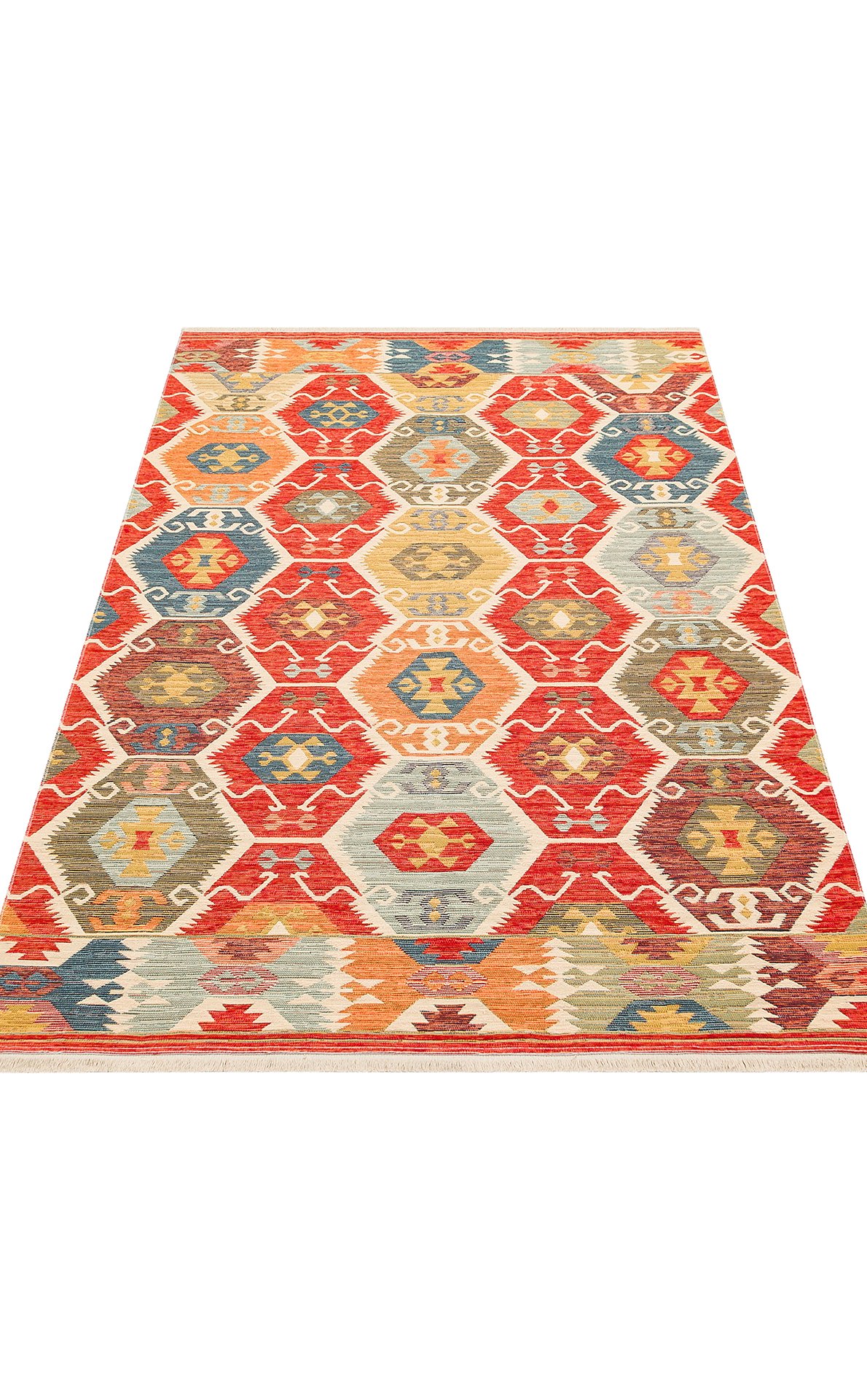 Nomad Yıkanabilir, Çift Taraflı Kullanıma Uygun Yumuşak Tuşeli Otantik Kilim  - 06