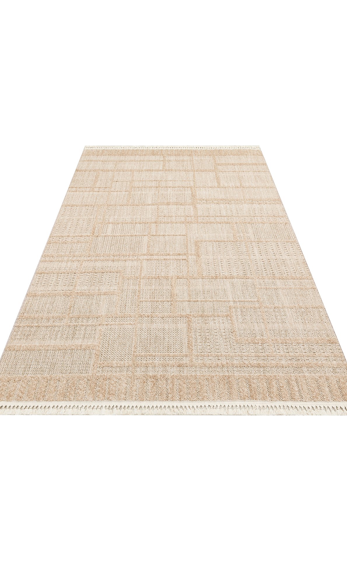 JOY Hav Toz Vermeyen Yumuşak dokulu Modern Makine Halısı - JOY 03 BEIGE