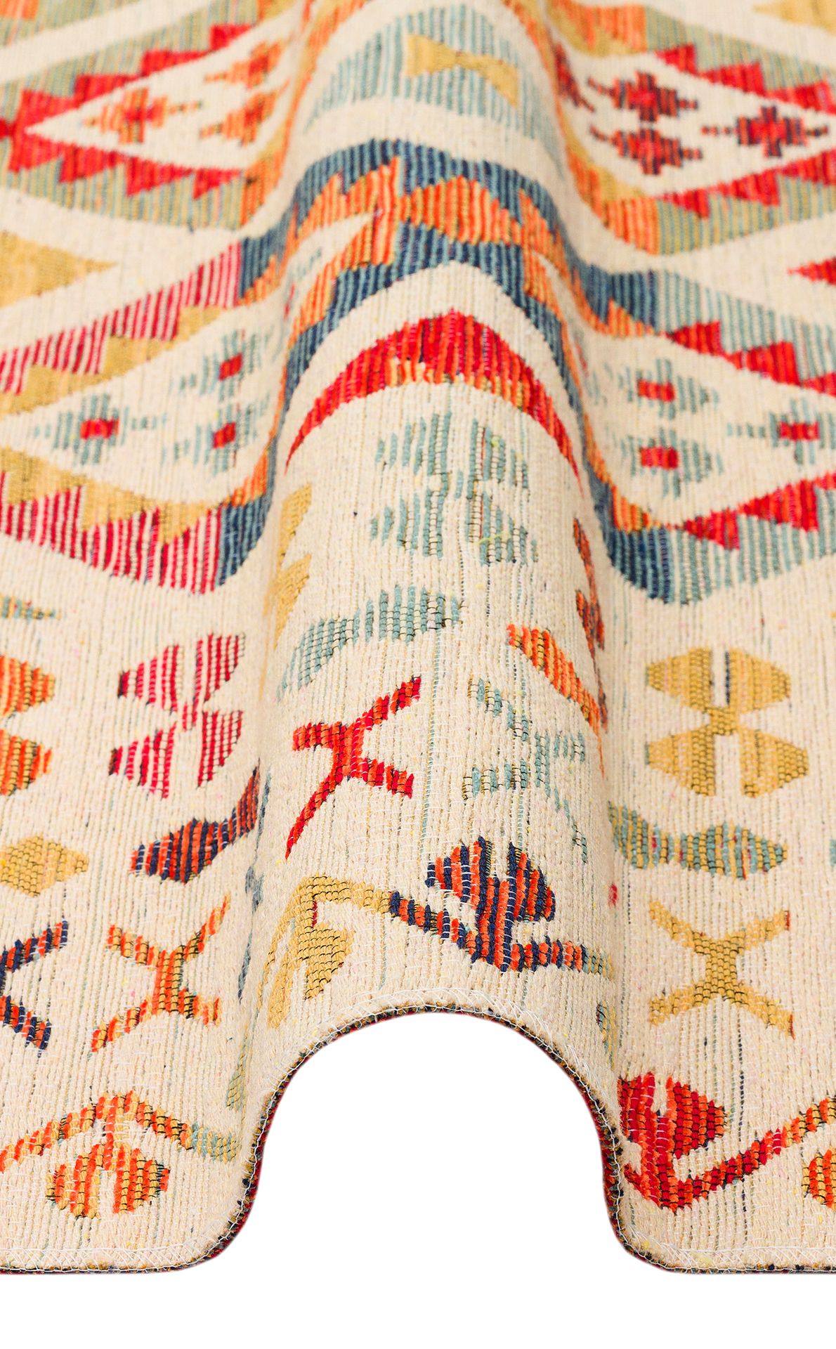 Nomad Yıkanabilir, Çift Taraflı Kullanıma Uygun Yumuşak Tuşeli Otantik Kilim  - 08