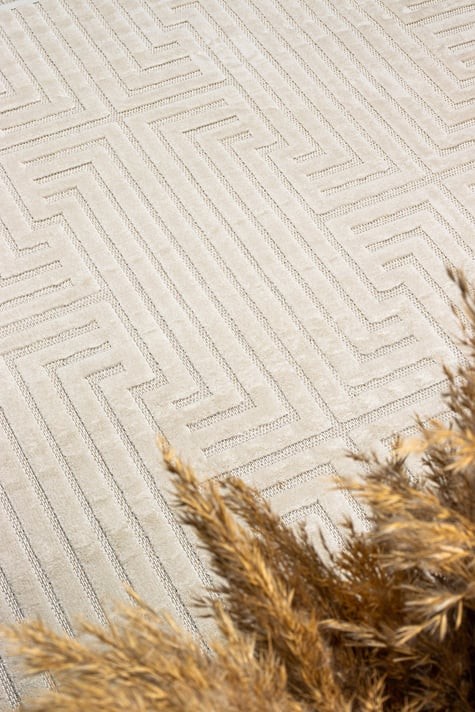 Pier İskandinav Desenli Modern Salon Halısı - PR 01 CREAM