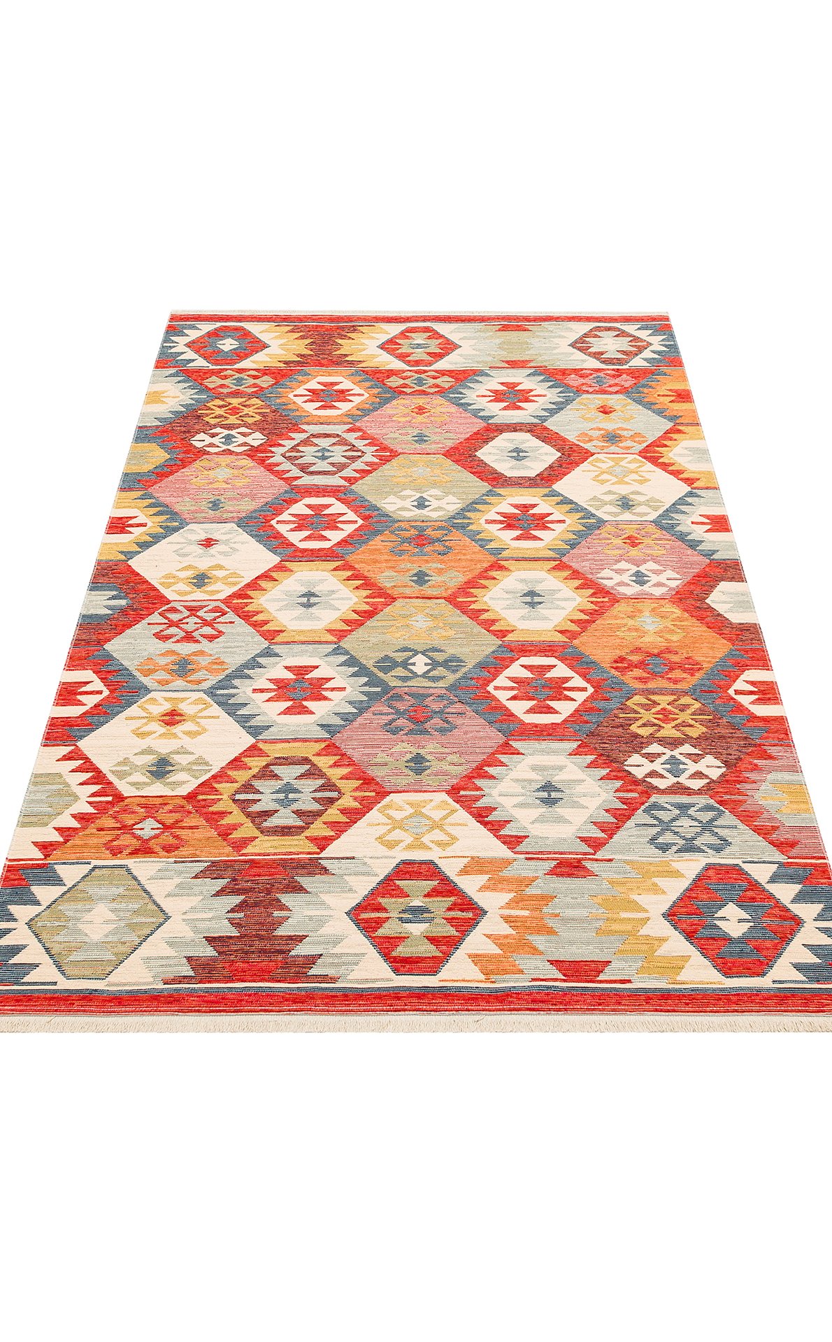 Nomad Yıkanabilir, Çift Taraflı Kullanıma Uygun Yumuşak Tuşeli Otantik Kilim 