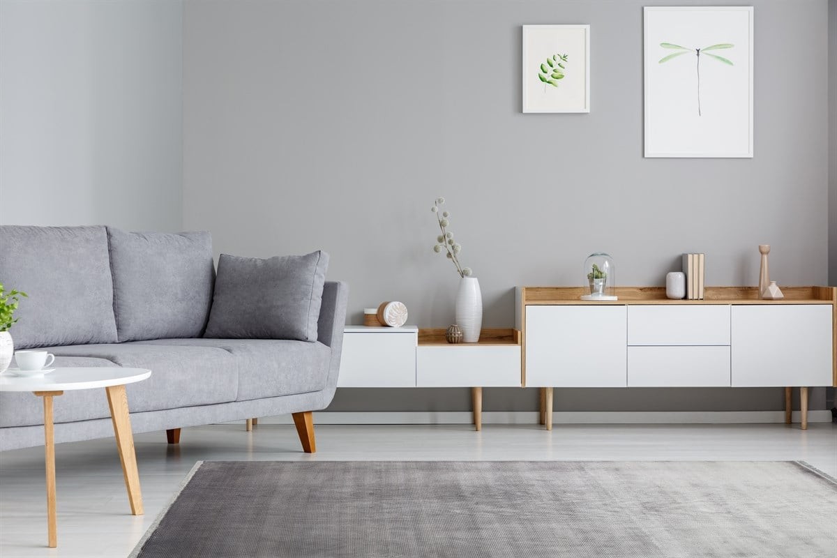 NAPOLI Sade Desenli Modern Sık Dokuma Makine Halısı - 01 ANTRASİT