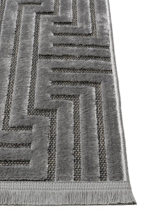 Pier İskandinav Desenli Modern Salon Halısı - PR 02 GREY