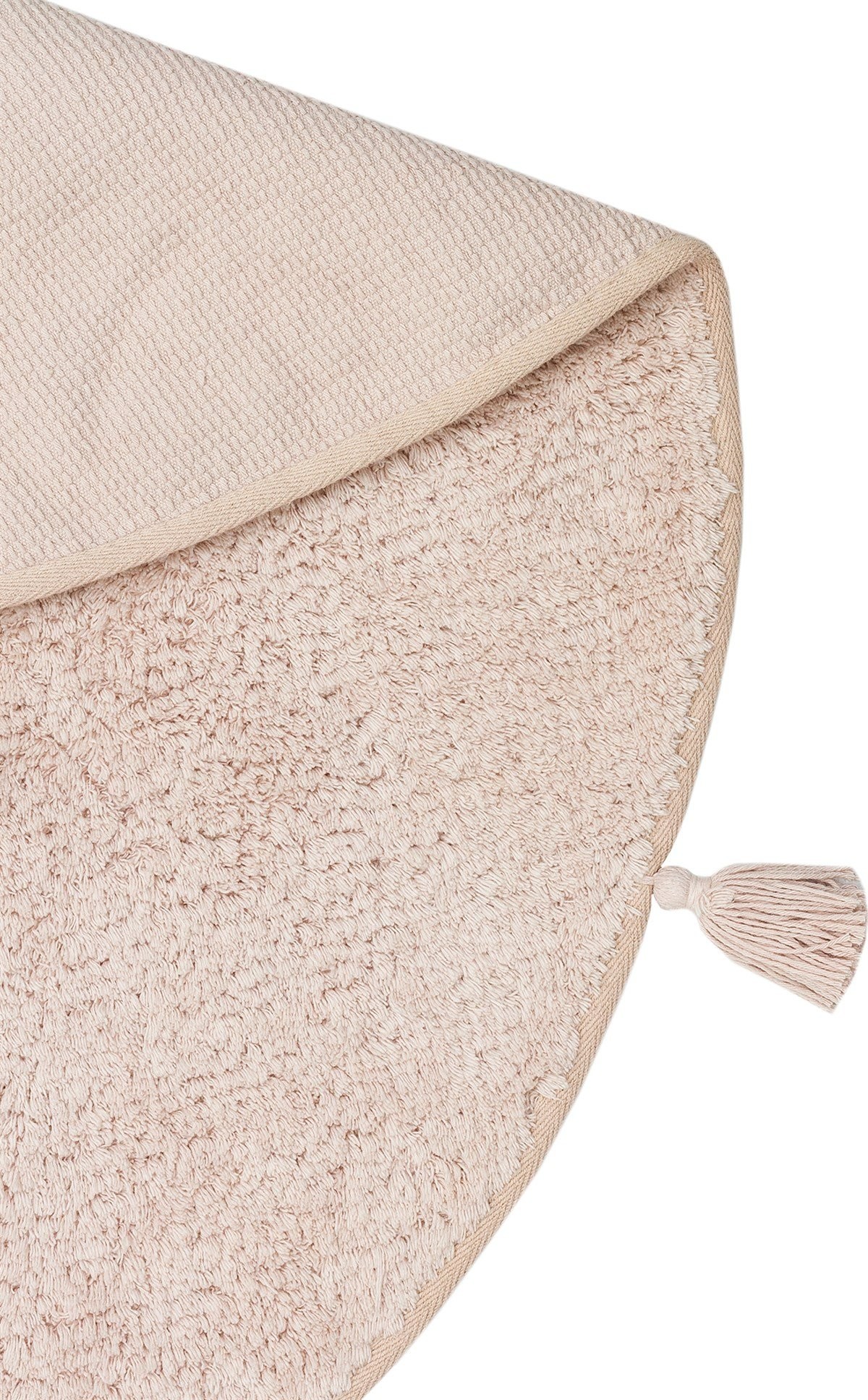 COTTON BOON Q Yıkanabilir Kaymaz Tabanlı Naturel Pamuk Bebek Halısı - Beige
