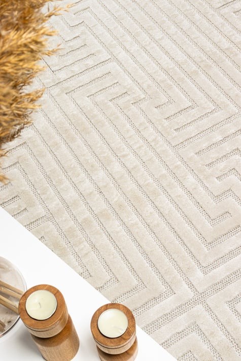 Pier İskandinav Desenli Modern Salon Halısı - PR 01 CREAM